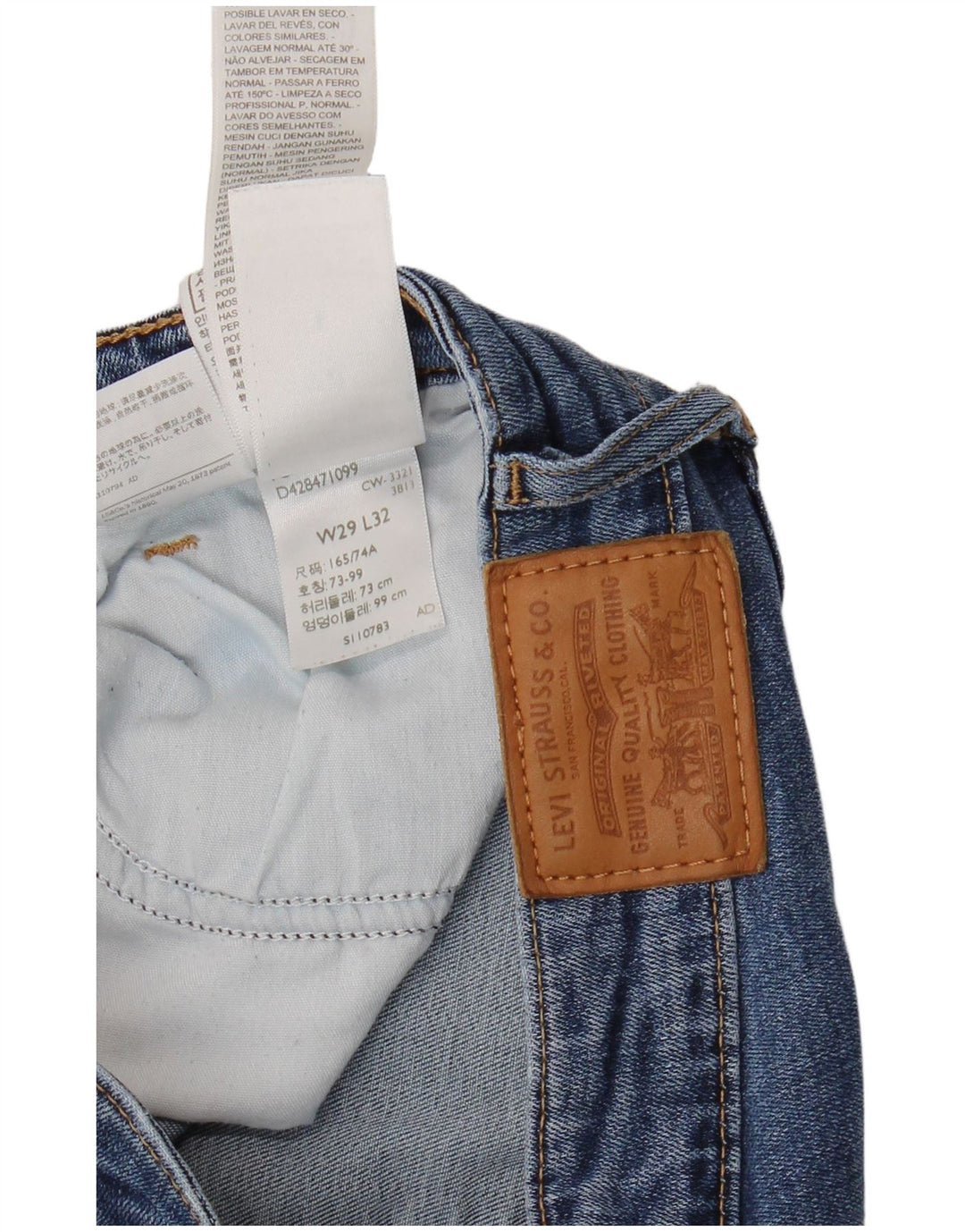 LEVI'S Jeans skinny a vita alta 721 da donna W29 L32 Lyocell blu