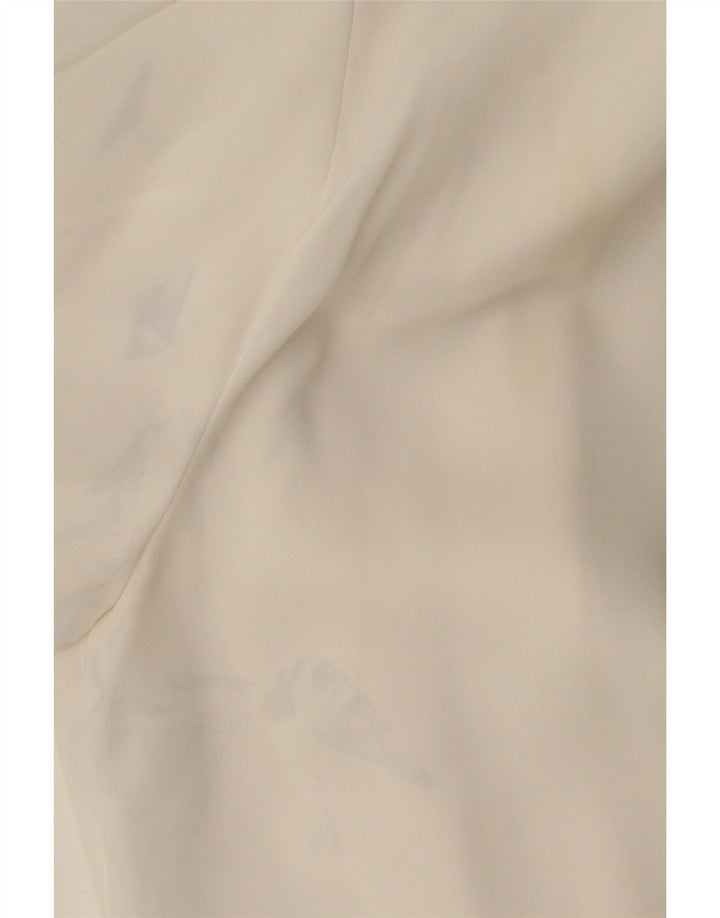 Top Zara da donna con maniche a 3/4 UK 6 XS poliestere bianco