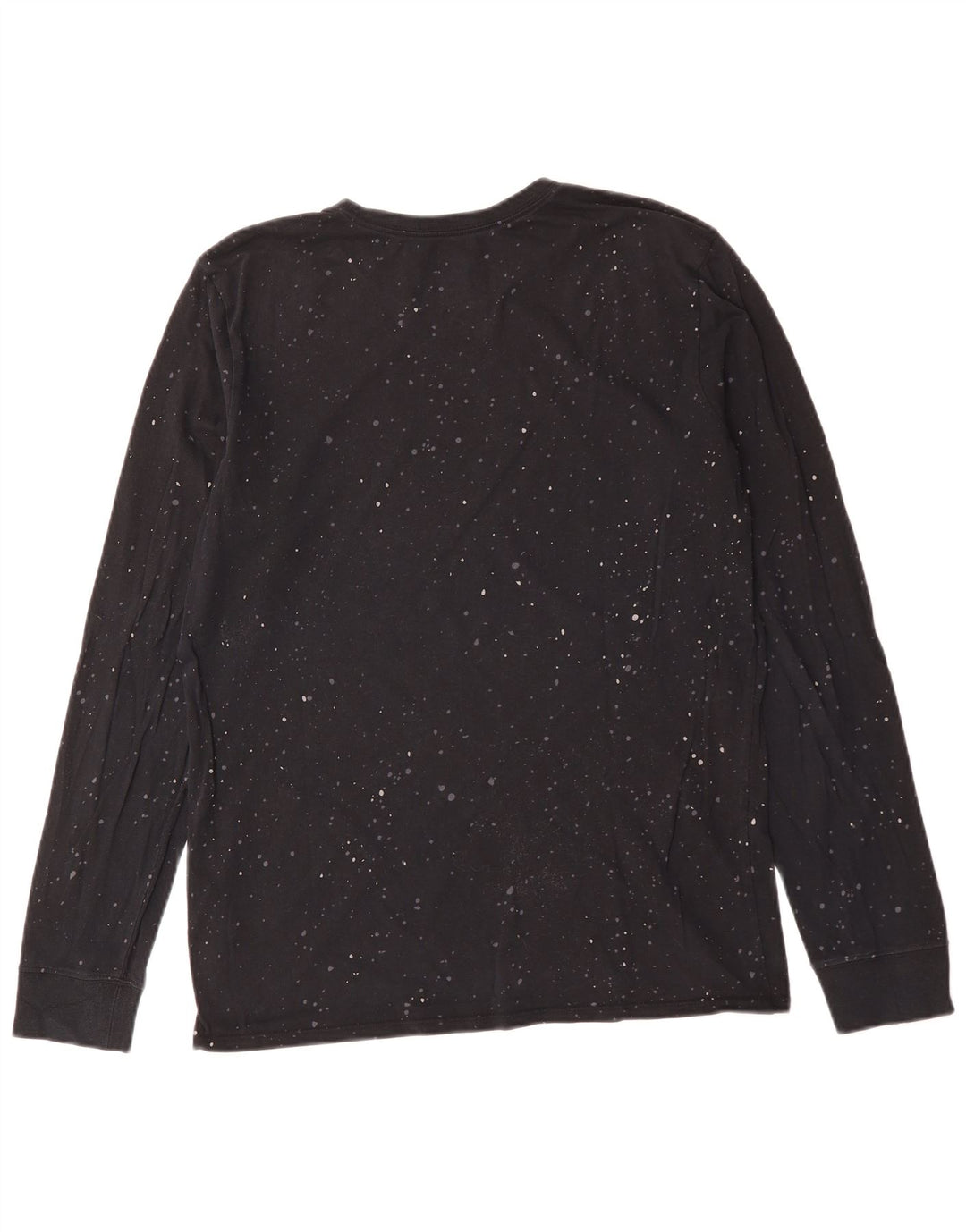 Nike Maglia da uomo con taglio atletico grafico a maniche lunghe in cotone mélange nero medio