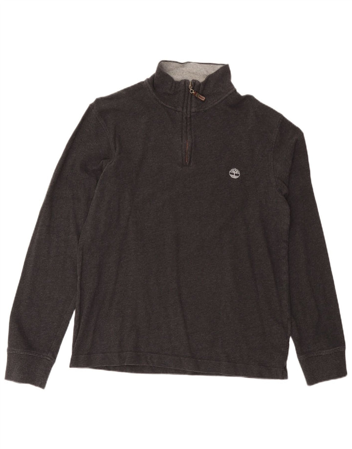 Maglione maglione con zip collo Timberland da uomo Earthkeepers grigio medio