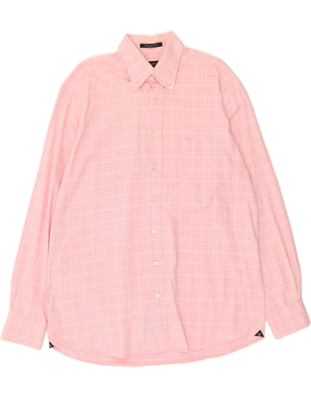 GANT Mens Urban Fit Shirt Large Pink Check Cotton Vintage Gant and Second-Hand Gant from Messina Hembry 