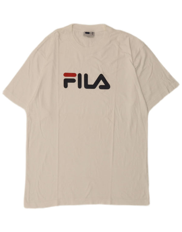T-shirt grafica da uomo Fila Top bianco medio