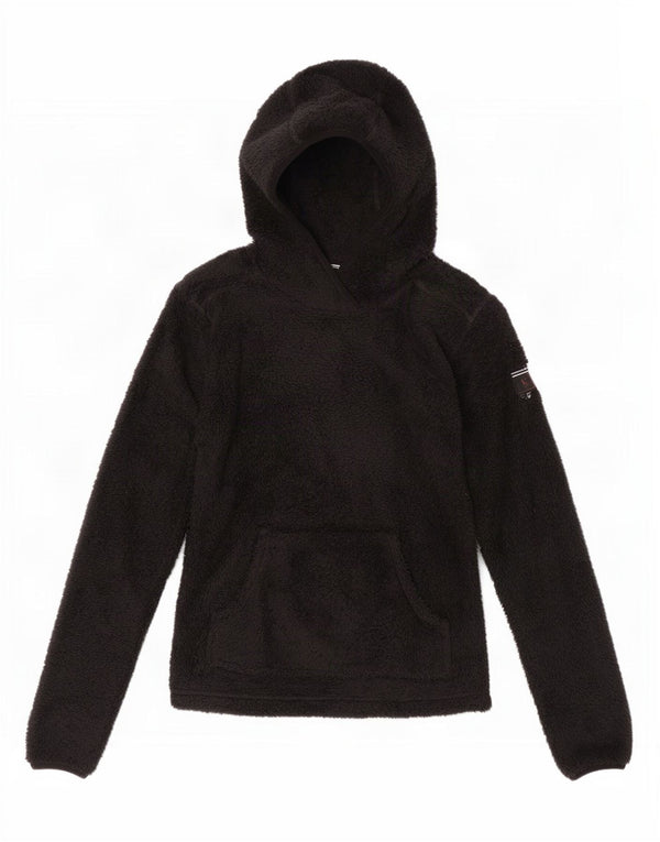 Maglione in pile con cappuccio da donna Vans UK 10 Small Nero Poliestere