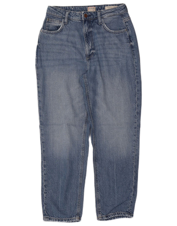 Jeans Guess affusolati a vita alta da donna W27 L26 Lycra blu