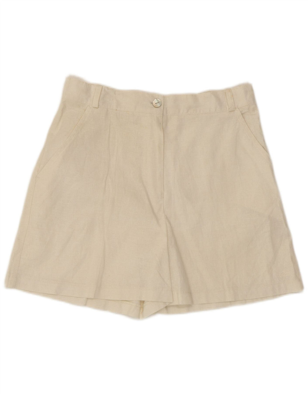 Pantaloncini chino da donna MAURITIUS IT 42 medi W30 Lino bianco