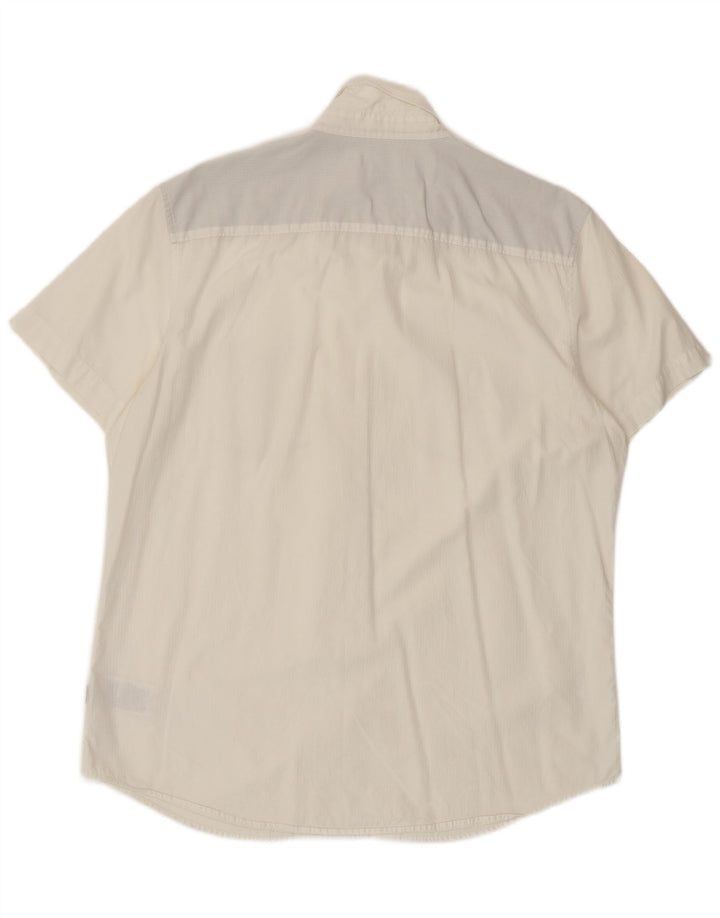 Camicia a maniche corte da uomo Calvin Klein grande in cotone bianco