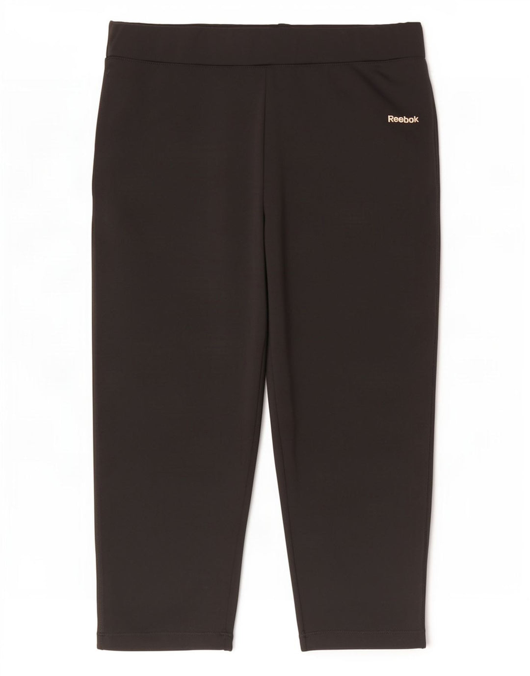 Leggings Reebok Donna Capri UK 12 Medium Nero Poliestere