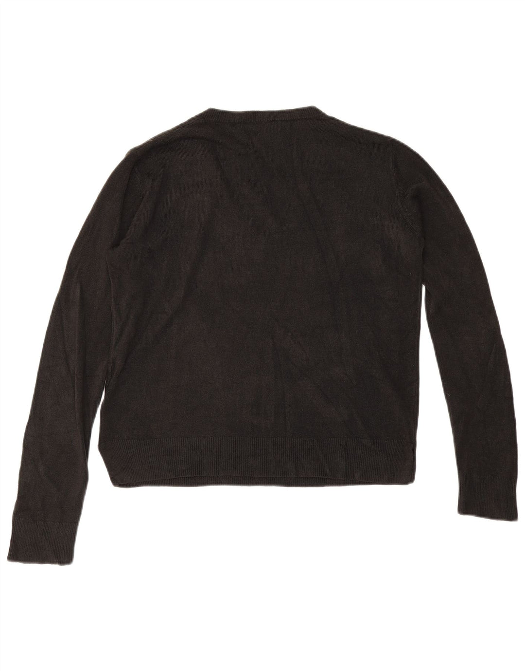 Maglione da donna con scollo a V Marks & Spencer UK 12 Acrilico nero medio