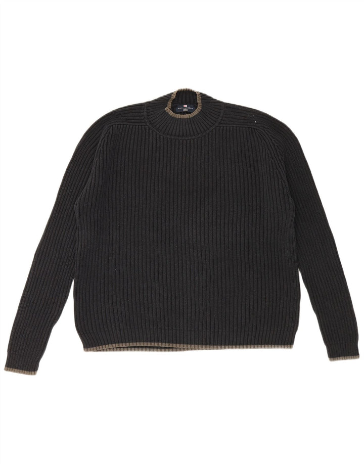 Maglione maglione girocollo da uomo Marks & Spencer blu Harbour grande blu scuro