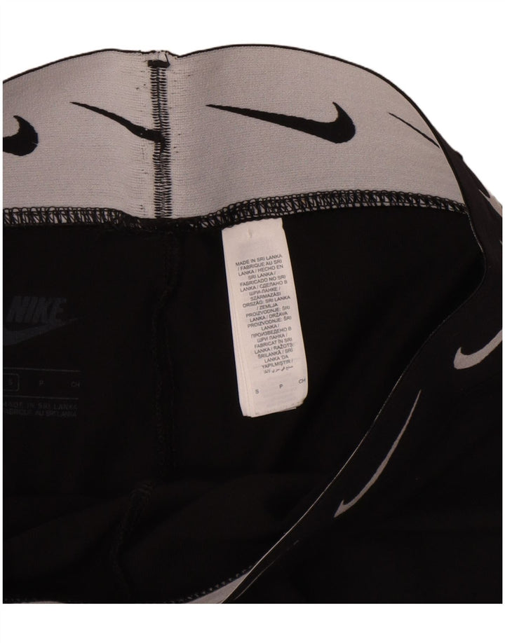 Leggings grafici da donna Nike UK 8 piccoli in cotone nero