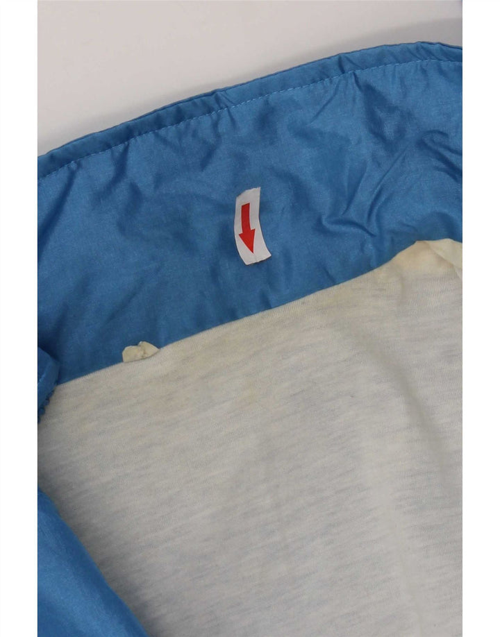 Giacca da ginnastica vintage da uomo XL in nylon color block blu