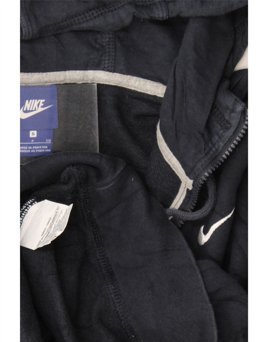 Felpa con cappuccio e zip Nike da uomo, piccola, in cotone blu navy