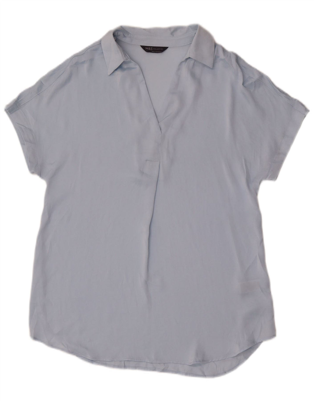 Top tunica da donna Marks & Spencer UK 8 piccolo poliestere blu