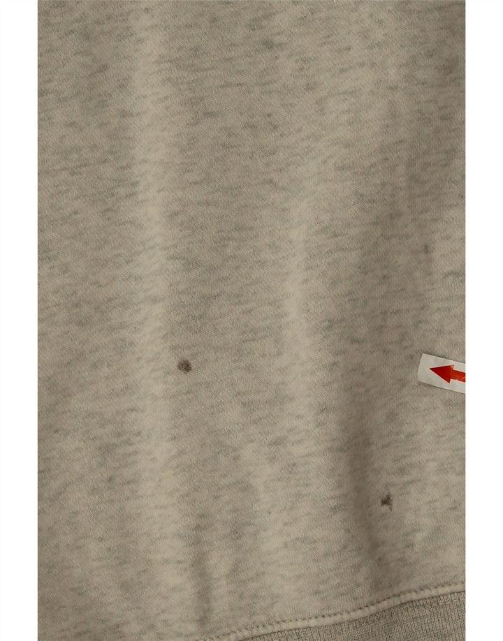 Felpa con cappuccio grafica Nike da uomo in cotone grigio medio