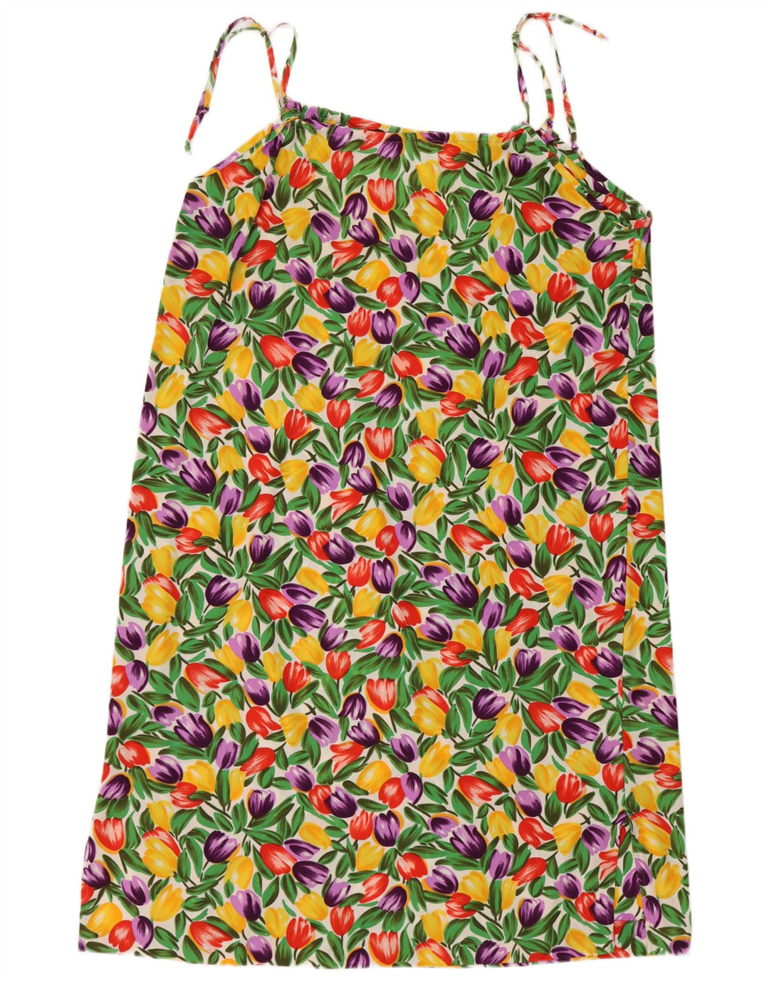 Prendisole vintage da donna UK 18 XL floreale multicolore