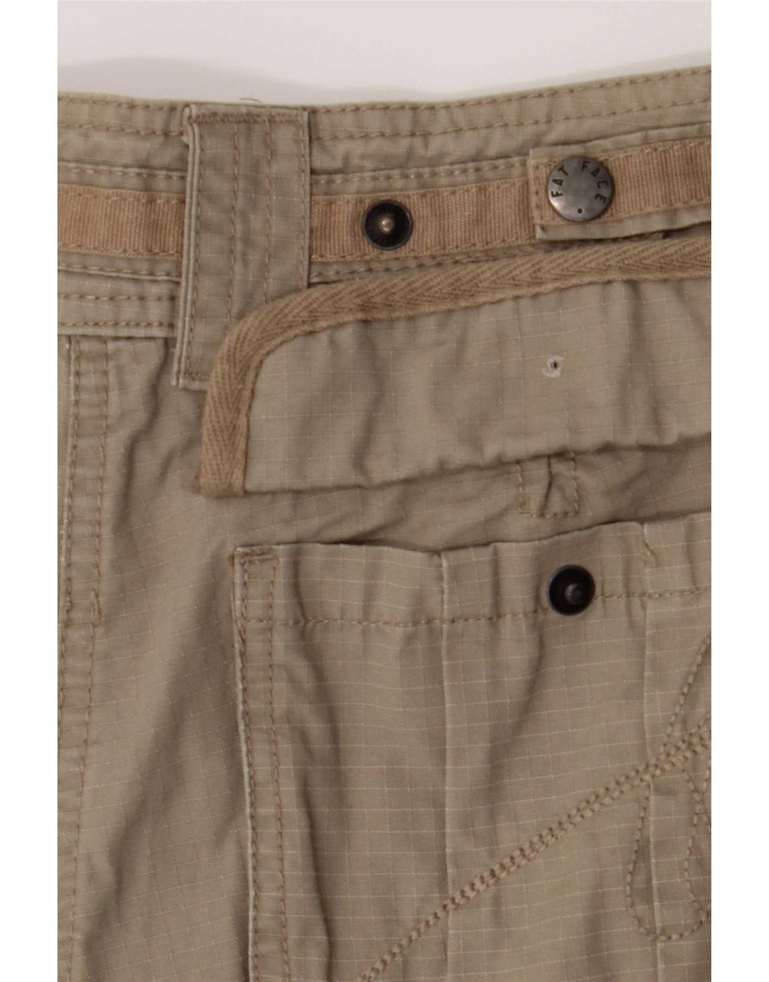 Pantaloncini cargo da donna Fat Face UK 12 medi W30 cotone kaki