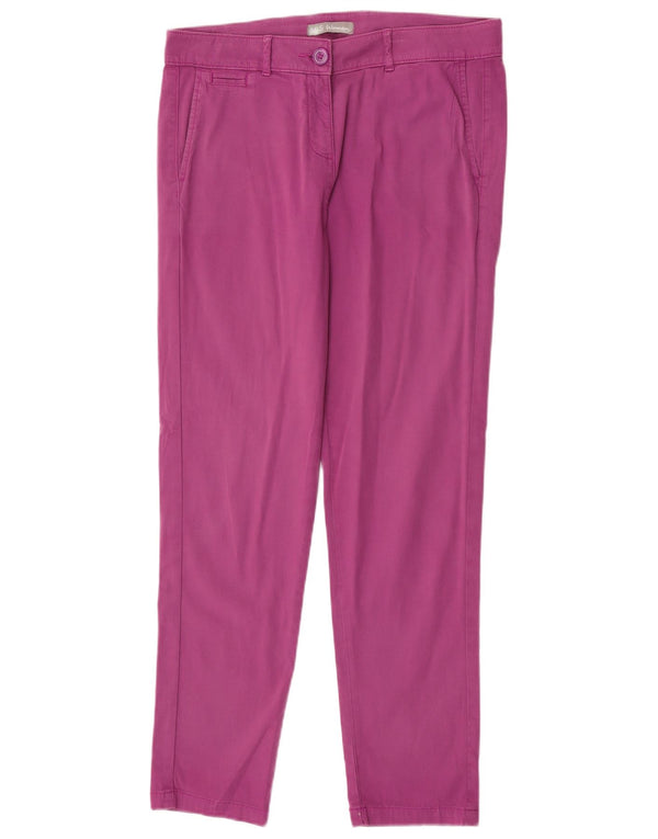 Pantaloni chino slim da donna Marks & Spencer UK 12 medi W32 L30 Viola