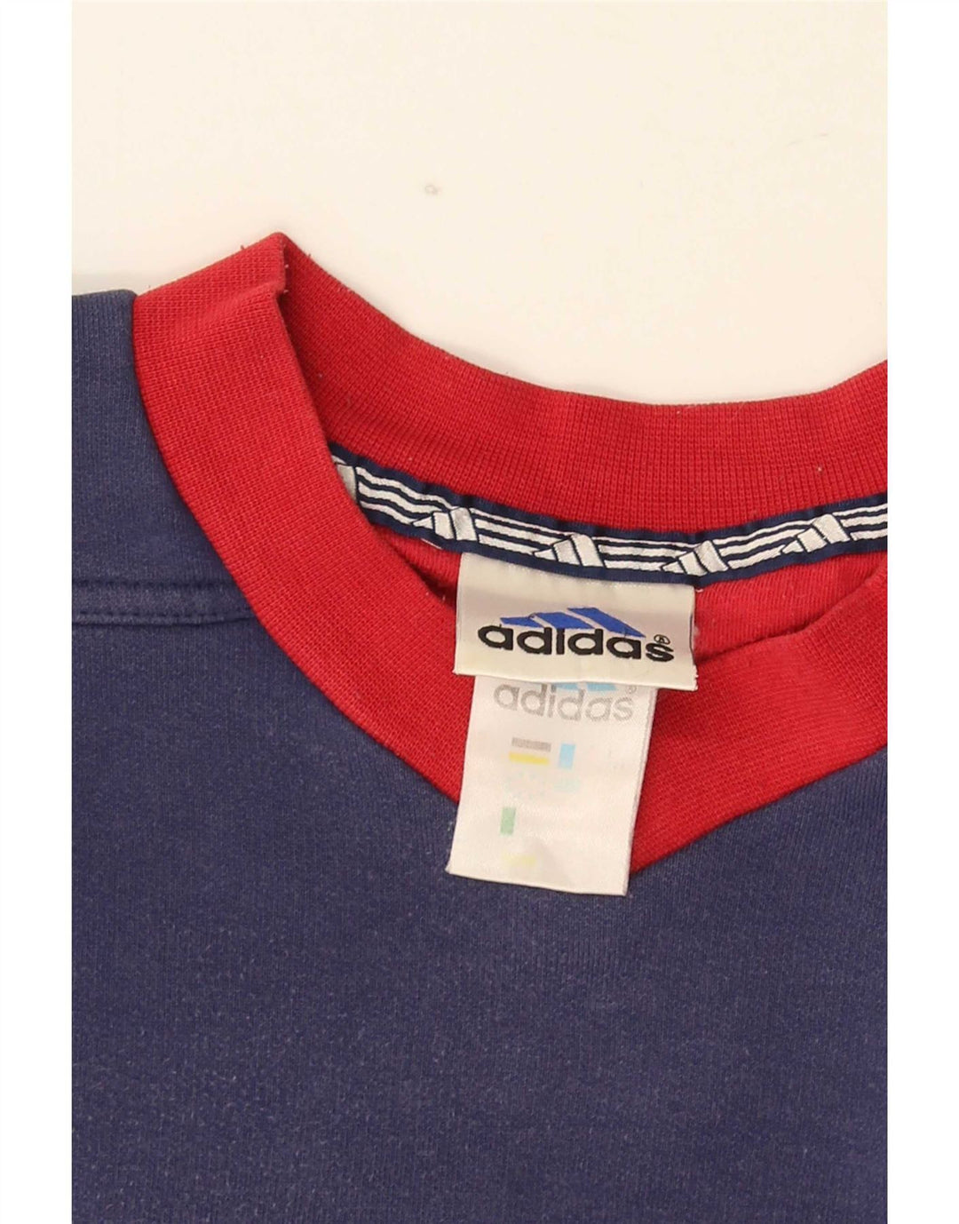 Felpa da uomo Adidas maglione medio blu navy color block