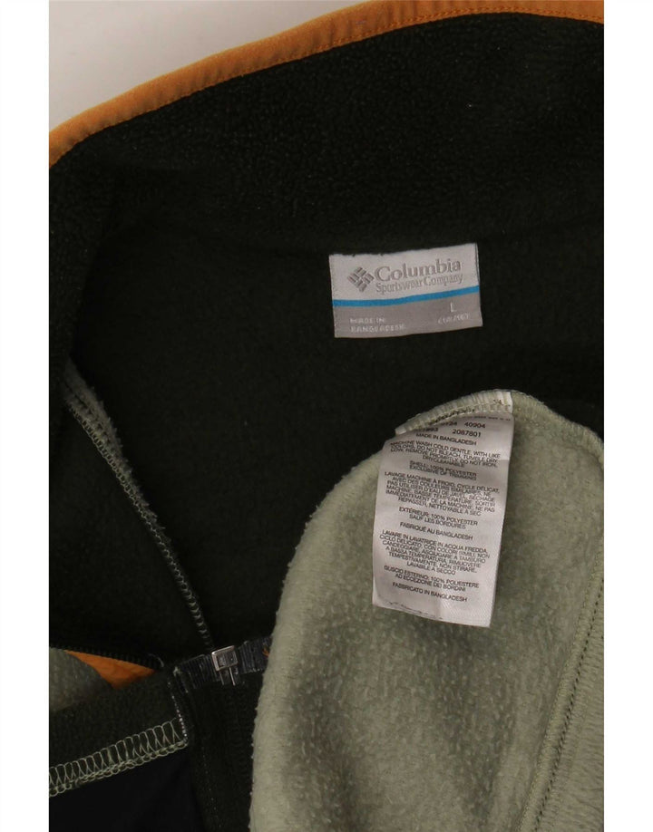Giacca in pile Columbia da ragazzo 14-15 anni Large Verde Colourblock in poliestere