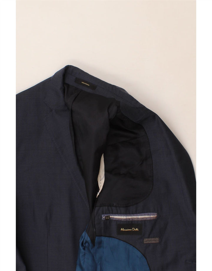 MASSIMO DUTTI Mens 2 Button Blazer Jacket EU 52 XL Navy Blue Vintage Massimo Dutti and Second-Hand Massimo Dutti from Messina Hembry 