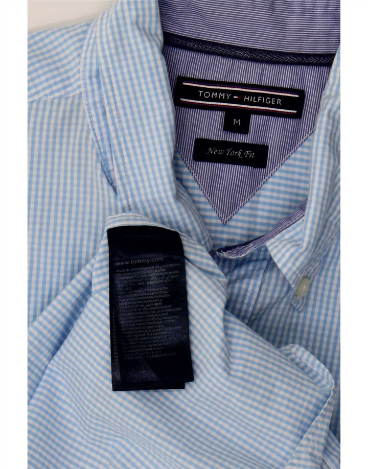 Camicia a maniche corte Tommy Hilfiger da uomo New York Fit a quadretti blu medio