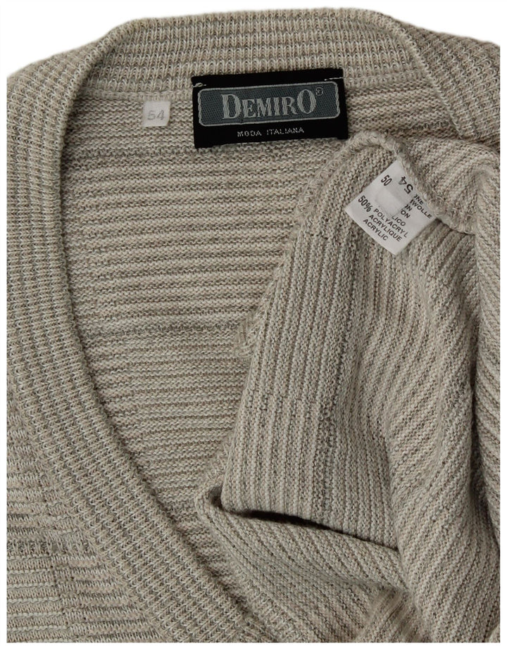 Maglione cardigan da uomo Demiro IT 54 XL Cotone geometrico grigio