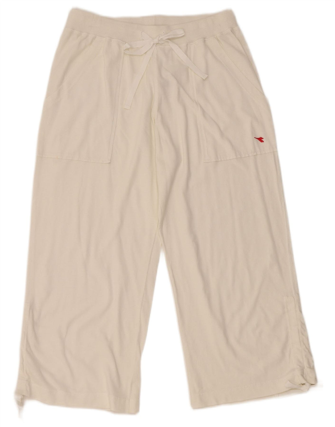 Pantaloni da tuta DIADORA Capri a gamba larga da donna UK 12 Medium Bianco