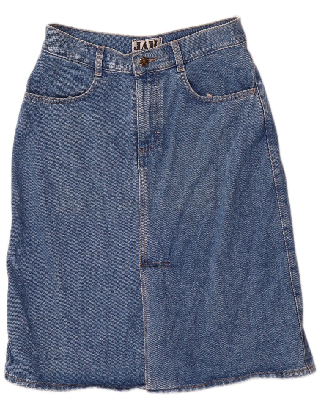 Gonna di jeans da donna VINTAGE IT 42 media W30 cotone blu
