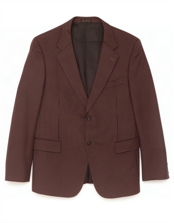 Giacca blazer da uomo a 2 bottoni Durban UK 38 Lana nuova pied de poule grigio medio