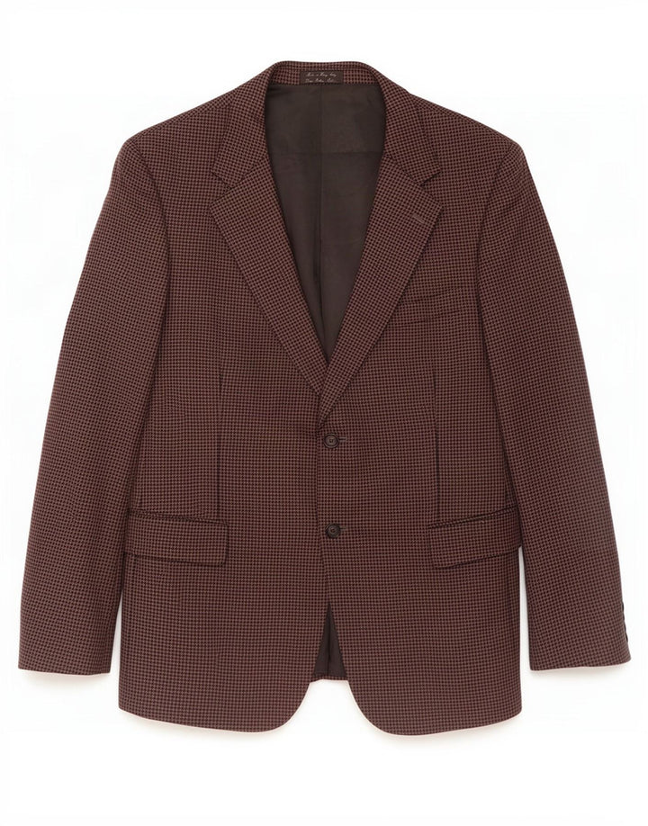 Giacca blazer da uomo a 2 bottoni Durban UK 38 Lana nuova pied de poule grigio medio