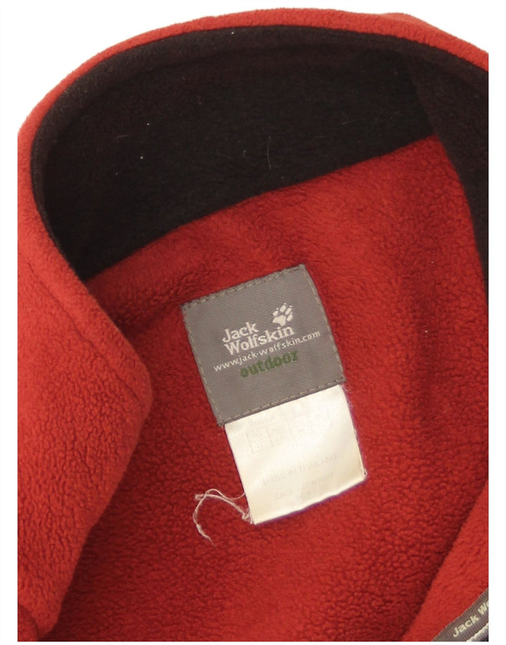 Giacca in pile foderata da uomo Jack Wolfskin UK 42 XL poliestere rosso