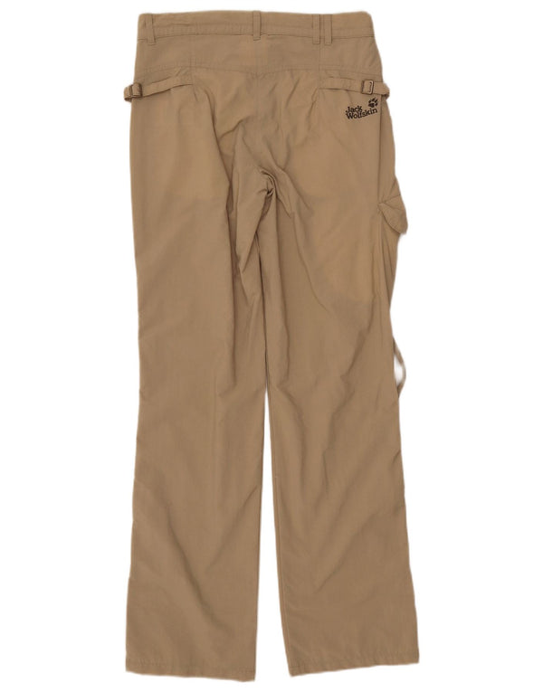 Jack Wolfskin Womens Regular Fit Cargo Trousers UK 8 Small W28 L31 Beige