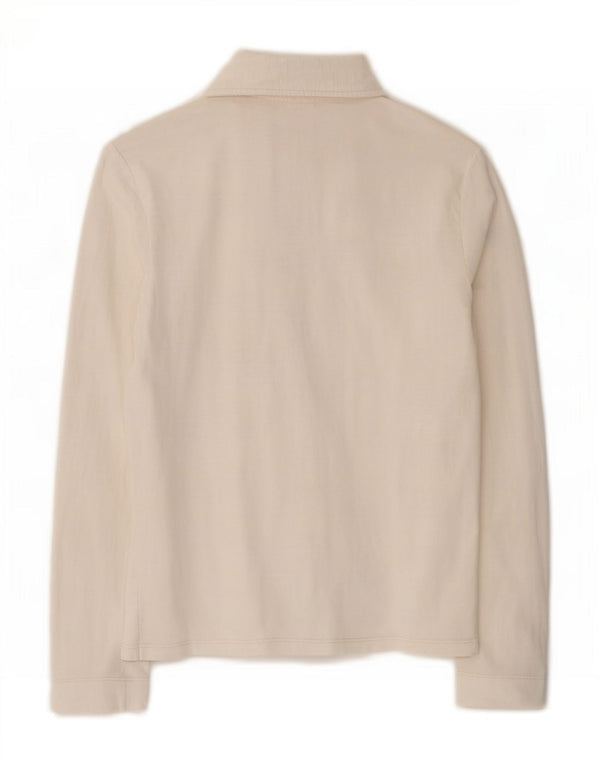 Polo da donna a maniche lunghe Easy Fit Champion UK 12 cotone bianco medio