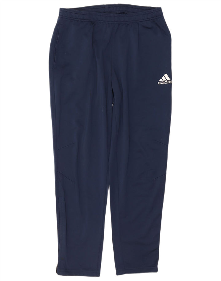 Pantaloni da tuta da uomo Adidas Large in poliestere blu navy