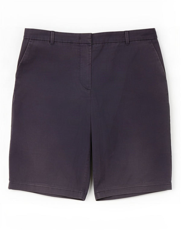 Pantaloncini chino da donna Marks & Spencer UK 14 Large W32 cotone blu navy