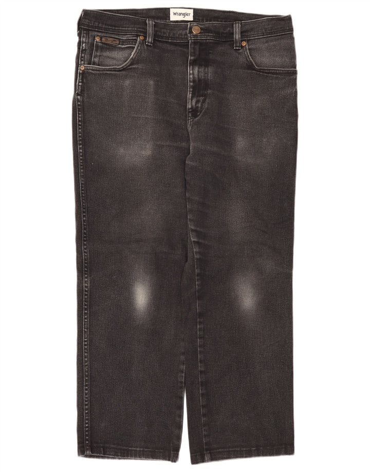 Jeans dritti da uomo Wrangler Texas W36 L26 cotone nero