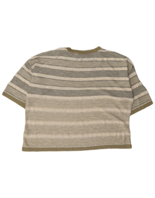 T-shirt da donna Marks & Spencer Top UK 18 XL cotone a righe multicolore