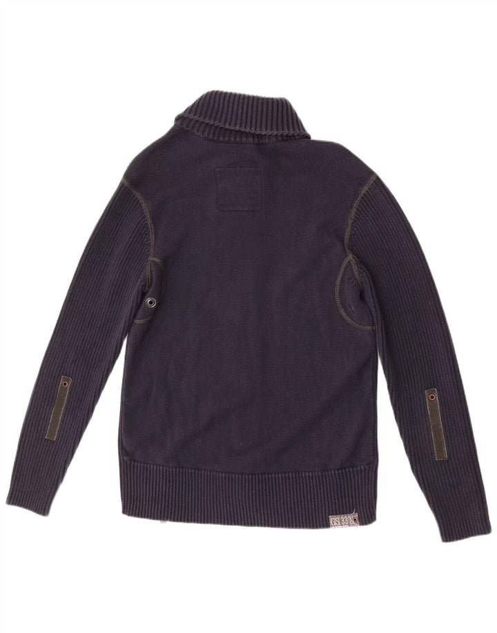 Maglione cardigan da uomo G-Star 3301 grande cotone blu navy