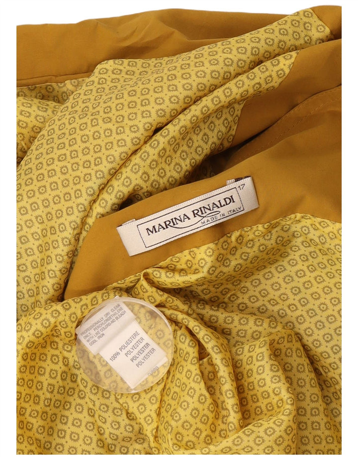 Marina Rinaldi Soprabito oversize da donna taglia 17 piccolo poliestere giallo