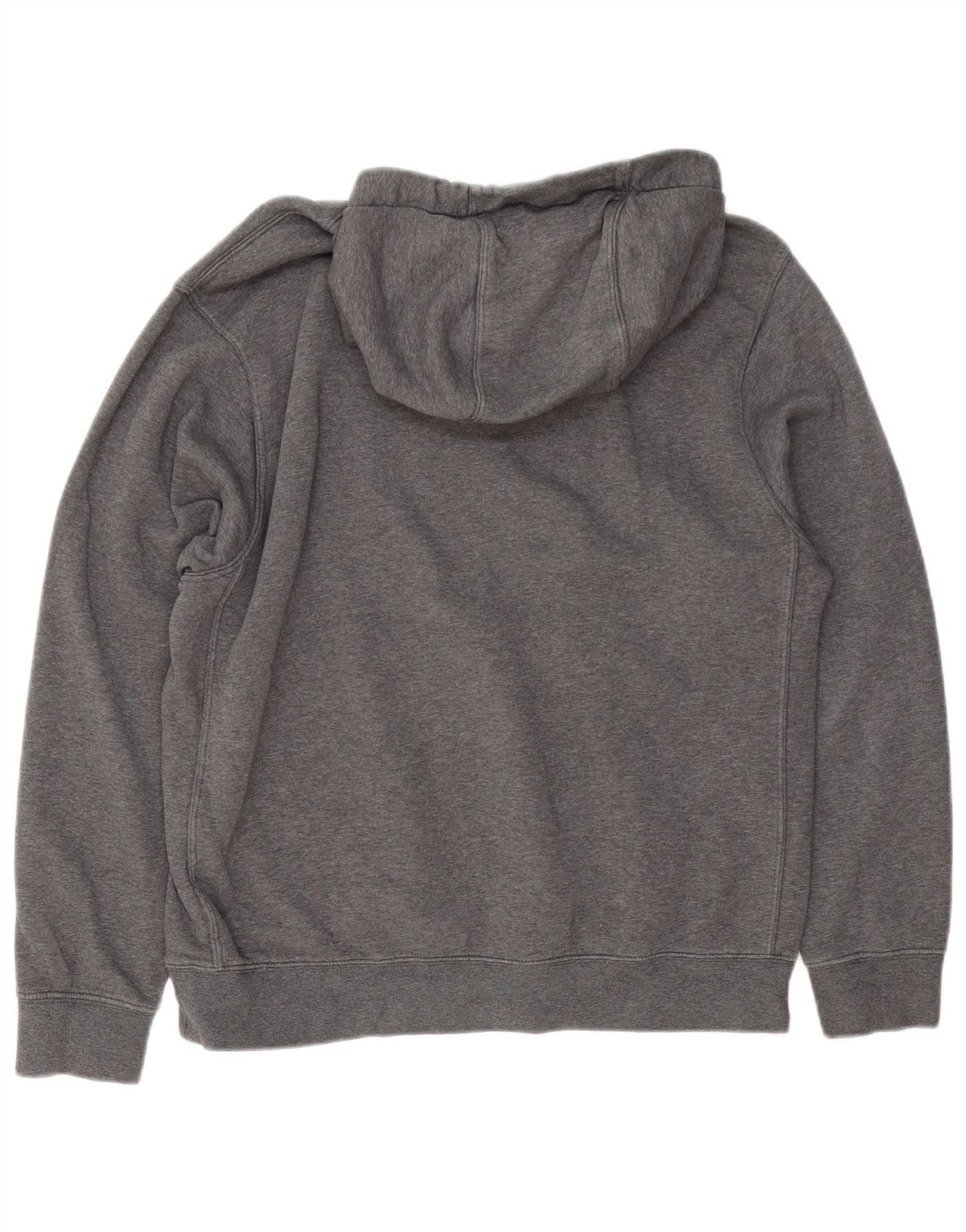 Felpa con cappuccio da uomo Nike in cotone mélange grigio medio