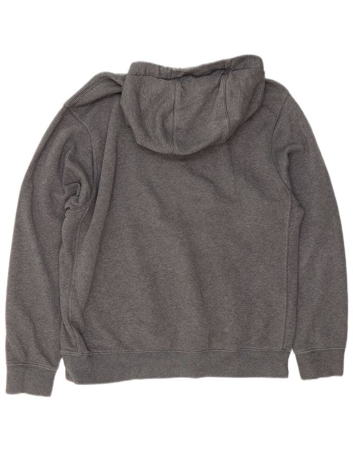 Felpa con cappuccio da uomo Nike in cotone mélange grigio medio