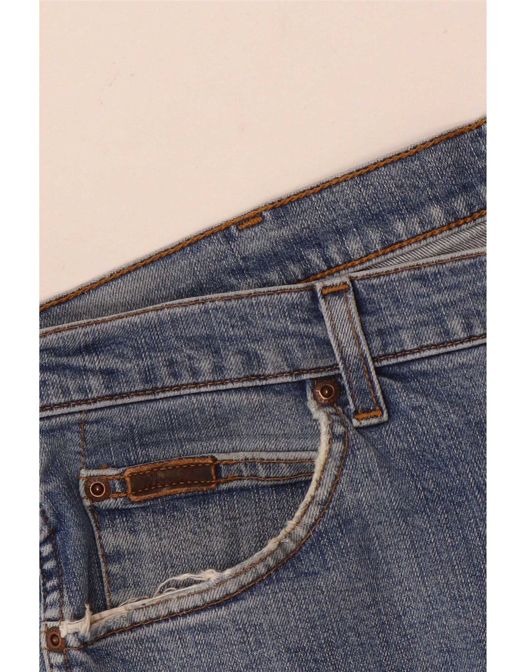 Jeans dritti elasticizzati Texas Wrangler da uomo W36 L30 cotone blu