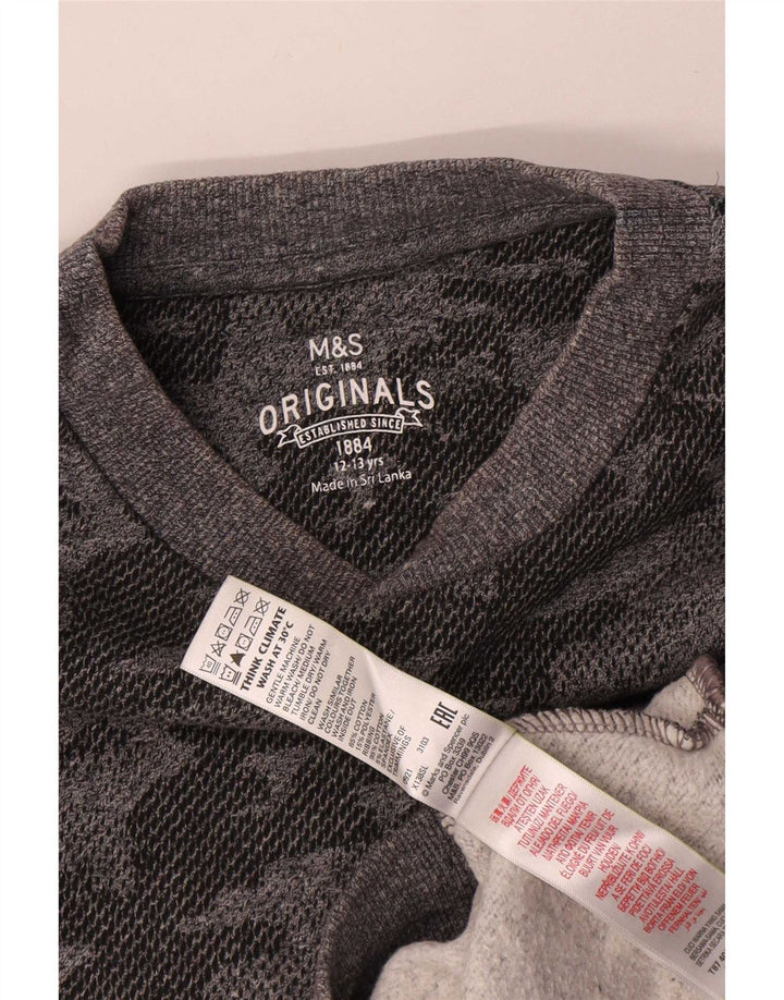 Felpa da bambino Marks & Spencer 12-13 anni in cotone mimetico grigio