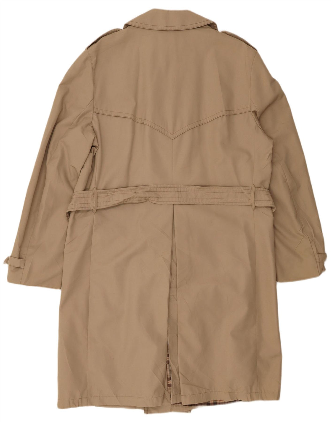 Trench da uomo VINTAGE UK 40 Large Beige Poliestere