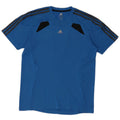 T-shirt Adidas Climacool da uomo Top in poliestere color block blu medio