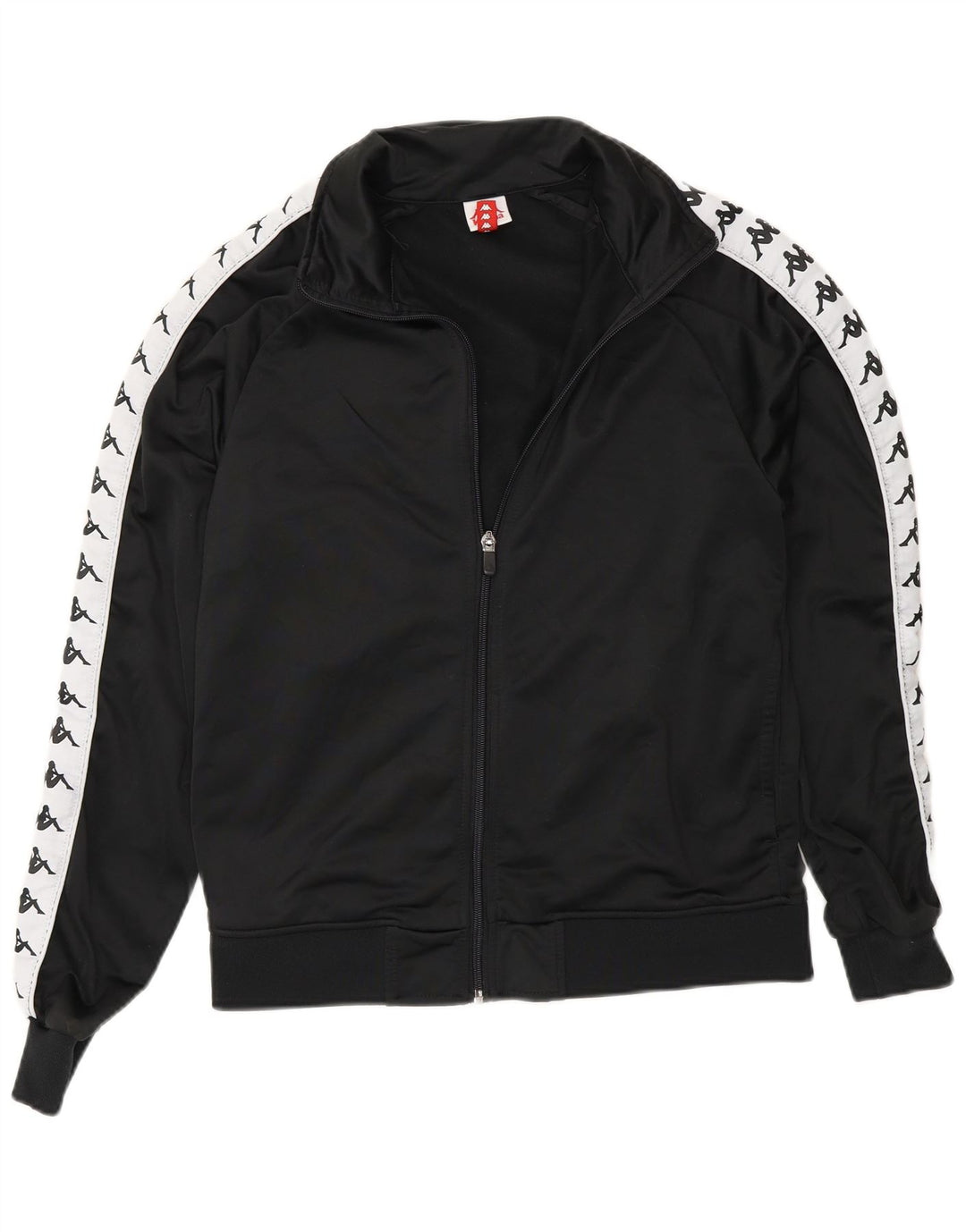 Giacca da tuta grafica da donna Kappa UK 10 Small Black Colourblock