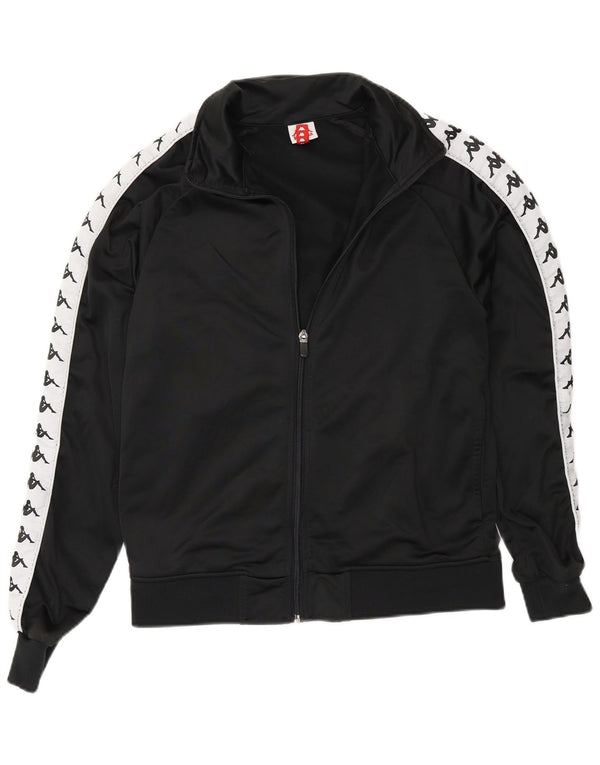 Giacca da tuta grafica da donna Kappa UK 10 Small Black Colourblock