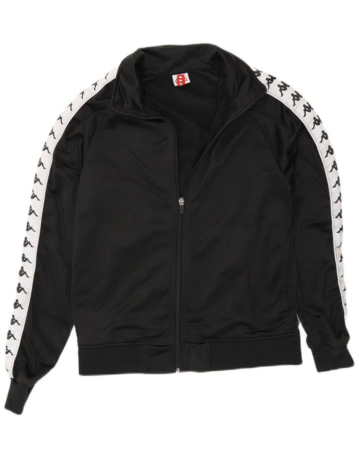 Giacca da tuta grafica da donna Kappa UK 10 Small Black Colourblock