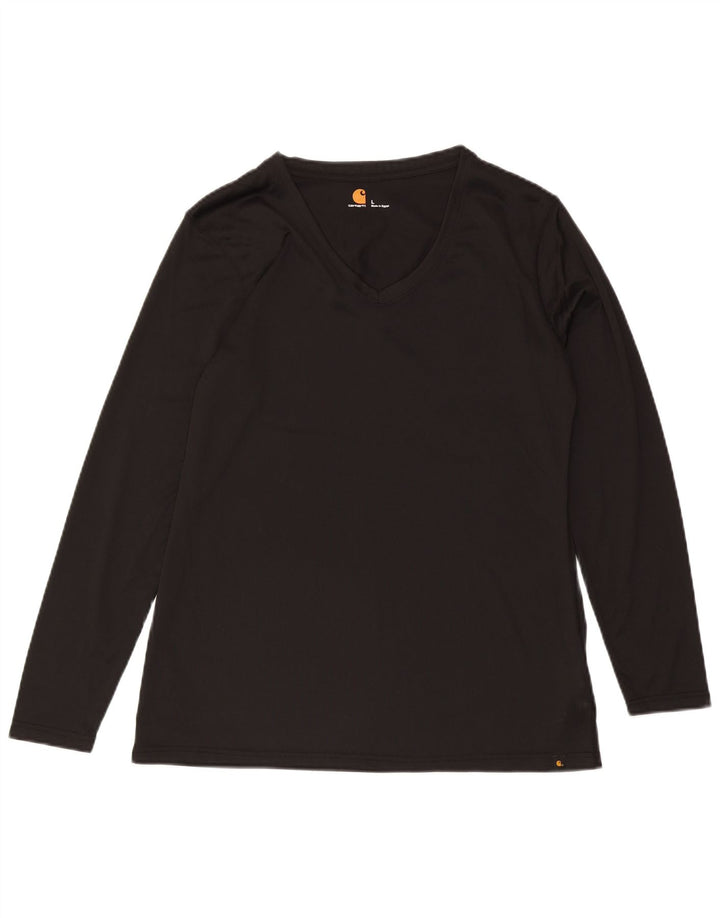 Maglia da donna a maniche lunghe Carhartt UK 16 grande poliestere nero