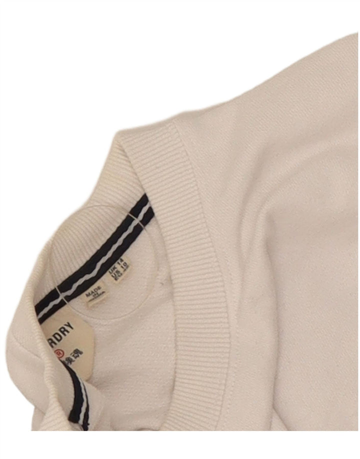 Felpa da donna Superdry Jumper UK 14 Large White Cotton